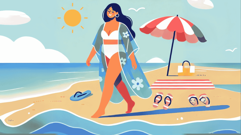 plus size na praia