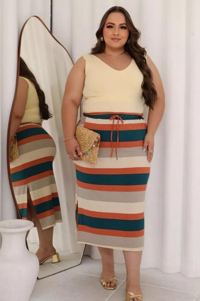 saia midi plus size
