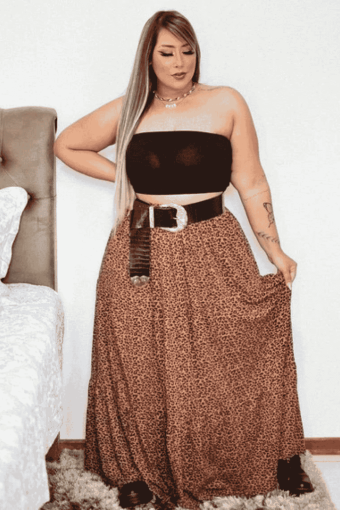 saia longa plus size