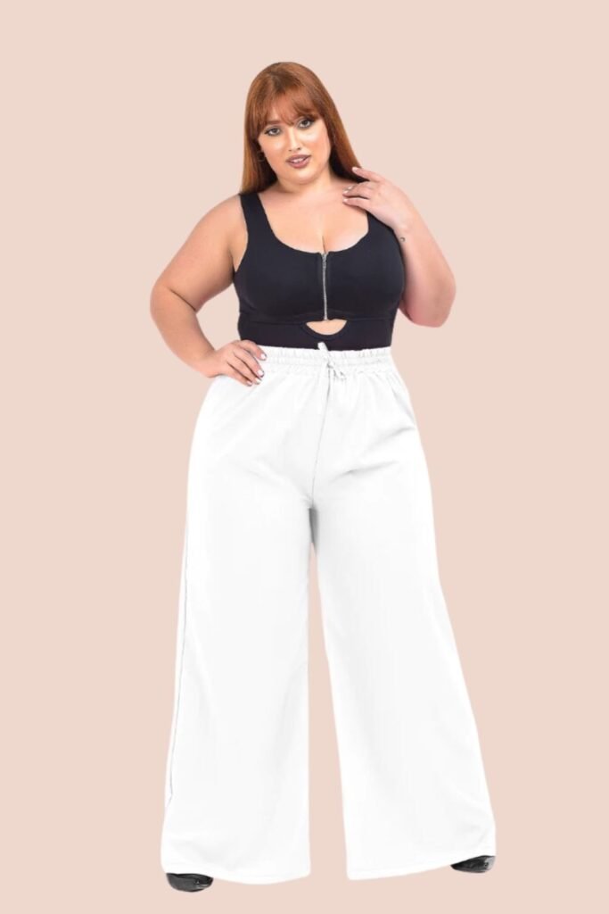 calça branca plus size